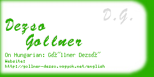 dezso gollner business card